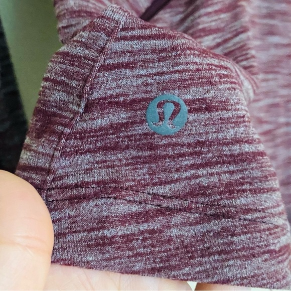 Lululemon Long Sleeve Top Heathered Bordeaux Drama Size 2 - Picture 15 of 16